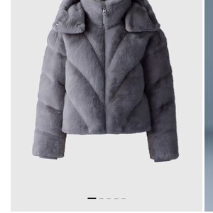 Mackage Charcoal ANIK faux fur Jacket